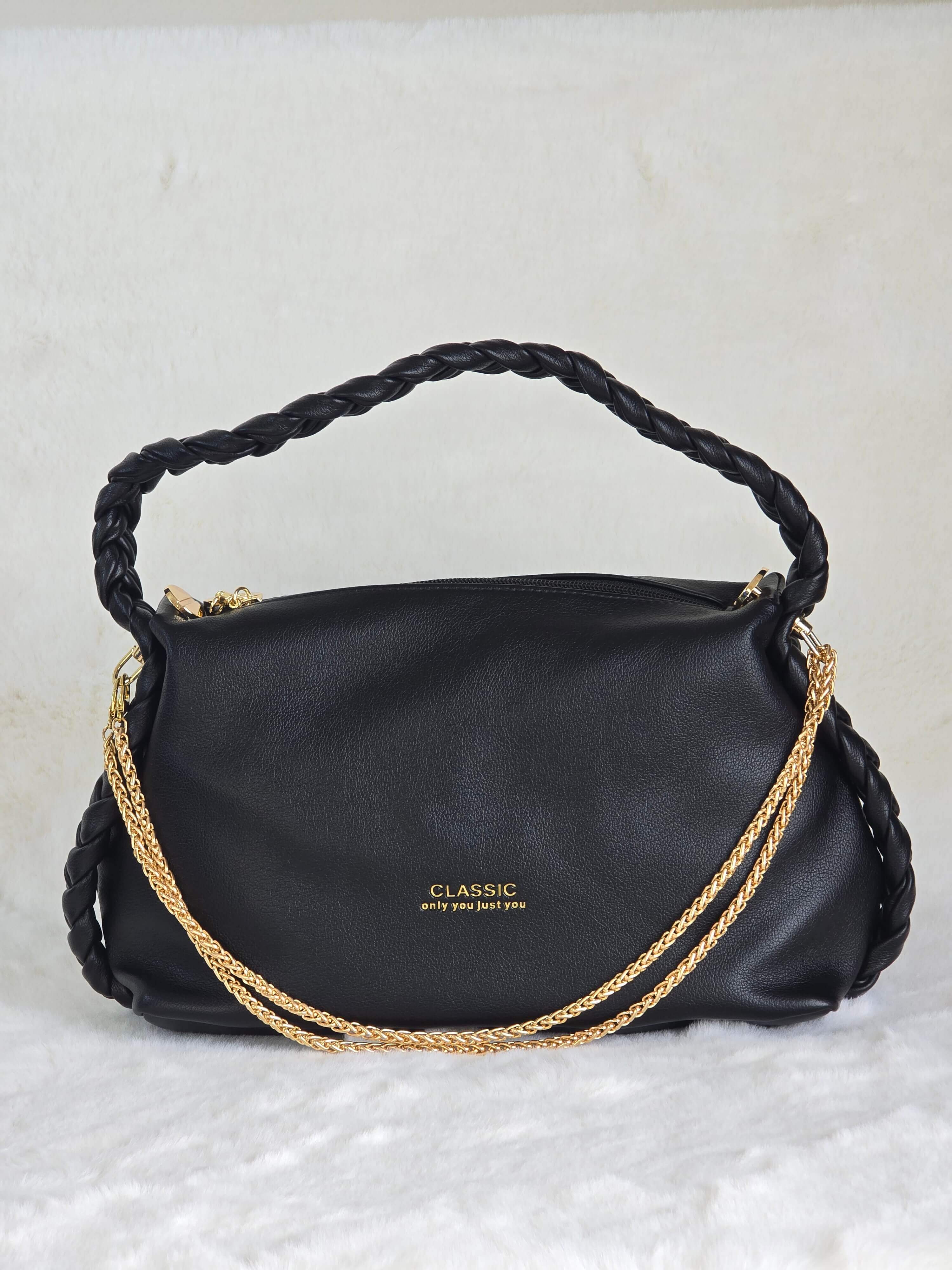 Luxe Braided Shoulder Bag