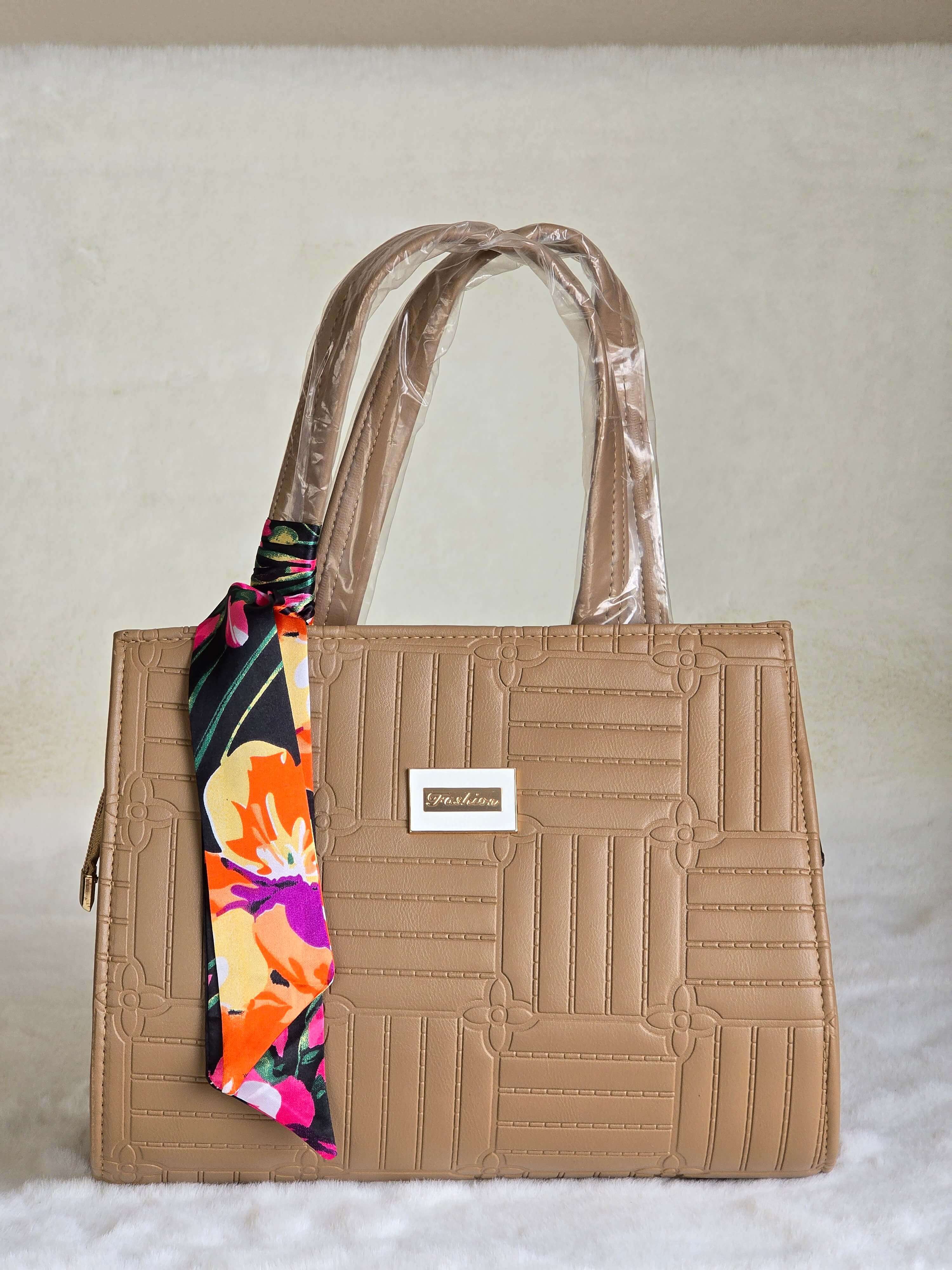 Mint Bloom Luxe Bag - Taupe Medium